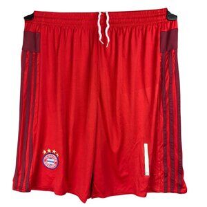 Adidas FC Bayern Munich Soccer Football Shorts Men L Red Trefoil